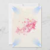 Hochzeitsankündigung Kirche Blush Rose Save The Date (Rückseite)