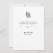 Hochzeitsankündigung mit Blumenrahmen Dankeskarte (Rückseite)