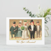 Hochzeitsankündigung mit formalem Schweinefleisch- Einladung (Stehend Vorderseite)