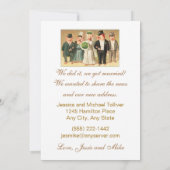 Hochzeitsankündigung mit formalem Schweinefleisch- Einladung (Rückseite)