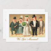 Hochzeitsankündigung mit formalem Schweinefleisch- Einladung (Vorne/Hinten)