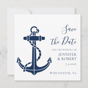 Hochzeitsankündigung mit nautischem Anker