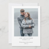 Hochzeitsankündigung mit Schrift & Foto Christlich Save The Date (Rückseite)