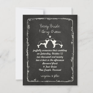 Hochzeitsankündigung mit Silhouetten von Bernhardi Einladung