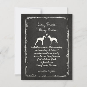 Hochzeitsankündigung mit Silhouetten von Italienis Einladung