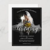 Hochzeitsankündigung mit Sitting Bride - Classic (Vorne/Hinten)