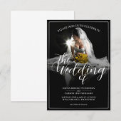 Hochzeitsankündigung mit Sitting Bride - Classic (Vorne/Hinten)