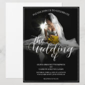 Hochzeitsankündigung mit Sitting Bride - Classic (Vorne/Hinten)