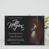 Hochzeitsankündigung mit stehender Braut - Klassik (Stehend Vorderseite)