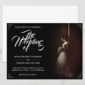 Hochzeitsankündigung mit stehender Braut - Klassik (Vorne/Hinten)