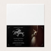 Hochzeitsankündigung mit stehender Braut - Klassik (Außenseite Aufgefaltet)