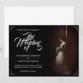 Hochzeitsankündigung mit stehender Braut - Klassik (Vorne/Hinten)