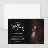 Hochzeitsankündigung mit stehender Braut - Klassik (Vorne/Hinten)