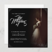 Hochzeitsankündigung mit stehender Braut - Klassik (Vorne/Hinten)