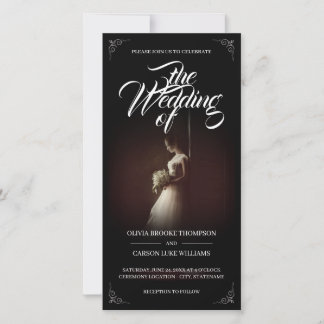 Hochzeitsankündigung mit stehender Braut - Klassis