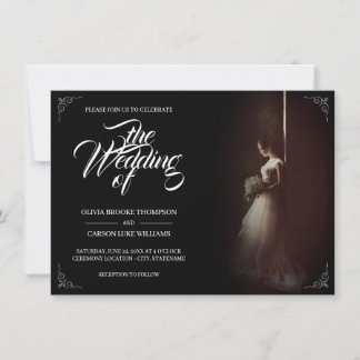 Hochzeitsankündigung mit stehender Braut - Klassis