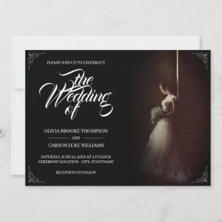 Hochzeitsankündigung mit stehender Braut - Klassis