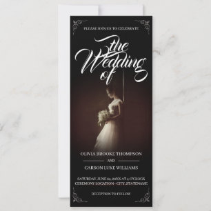 Hochzeitsankündigung mit stehender Braut - Klassis