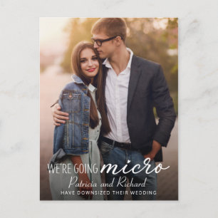 Hochzeitsankündigung mit süßem Foto verkleinern Postkarte