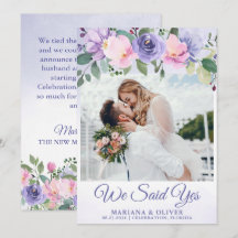 Hochzeitsankündigung Moderne rosa Blüte