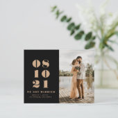 Hochzeitsankündigung Postkarte (Stehend Vorderseite)