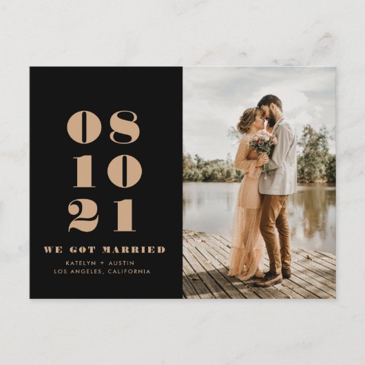 Hochzeitsankündigung Postkarte (Vorderseite)