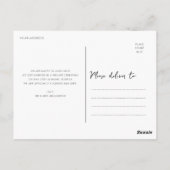 Hochzeitsankündigung Postkarte (Rückseite)