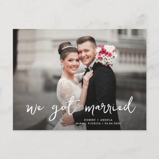 Hochzeitsankündigung Postkarte (Vorderseite)