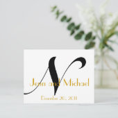 Hochzeitsankündigung Postkarte Kunst, Dichtung und (Stehend Vorderseite)