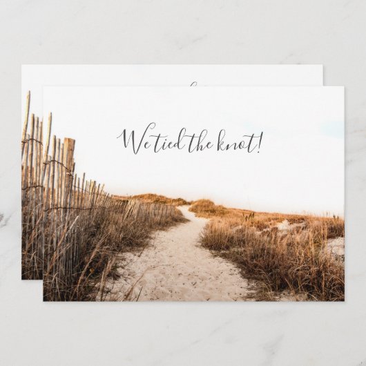 Hochzeitsankündigung Sand Dunes Einladung (Vorne/Hinten)