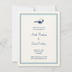 Hochzeitsankündigung Save the Date in Blauer Musch