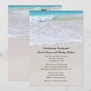 Hochzeitsankündigung Schreiben in den Sand Einladung