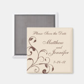 Hochzeitsankündigung Speichern Sie das Date Magnet (Vorderseite/Rückseite)
