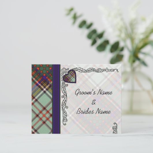 Hochzeitsankündigung UAWG Anderson Tartan Einladung (Stehend Vorderseite)