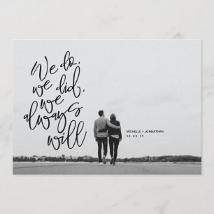 Hochzeitsankündigung und Einladungskarte für eine  Einladung