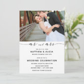 Hochzeitsankündigung und Empfang Einladung (Stehend Vorderseite)