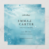 Hochzeitsankündigung unter dem Meer (Vorne/Hinten)