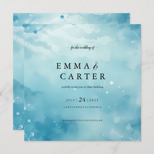 Hochzeitsankündigung unter dem Meer (Vorne/Hinten)