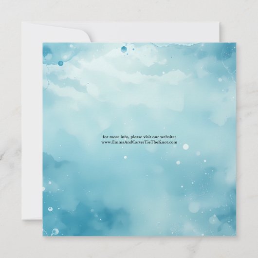 Hochzeitsankündigung unter dem Meer (Rückseite)