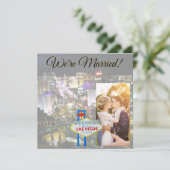 Hochzeitsankündigung von Las Vegas Einladung (Stehend Vorderseite)