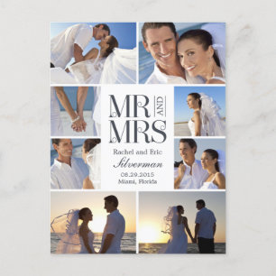 Hochzeitsankündigung - weiß ankündigungspostkarte