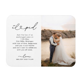 Hochzeitsankündigung Wir haben Skriptfotokarte aus Magnet