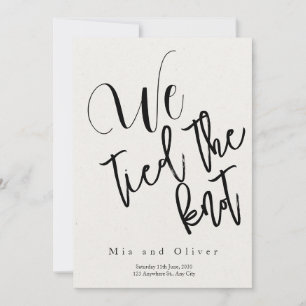 Hochzeitsankündigung " Wir tied the Knot " Einladung