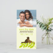 Hochzeitsankündigungen zum Love Birds Foto Save The Date (Stehend Vorderseite)