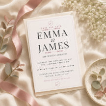 Hochzeitsankündigungskarte 'Dusty Rose Minimal' zu