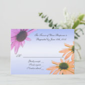 Hochzeitsannahmekarte, daisy Blume Einladung (Stehend Vorderseite)