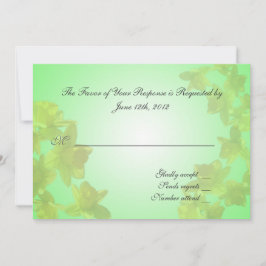 Hochzeitsannahmekarte, gelbe Tulpe-Blume Einladung