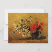 Hochzeitsannahmekarte, van-gogh-Blume RSVP Karte (Rückseite)