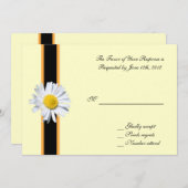 Hochzeitsannahmekarte, weiße Blume Einladung (Vorne/Hinten)