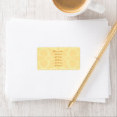 Hochzeitsanschrift - Cream Ivory Gold Pattern Adressaufkleber (Insitu)